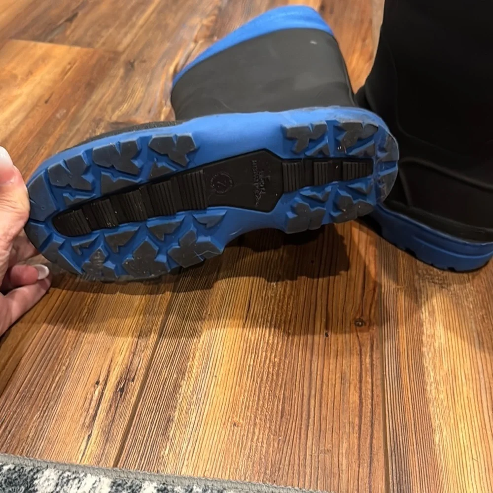Black and Blue Waterproof Boots